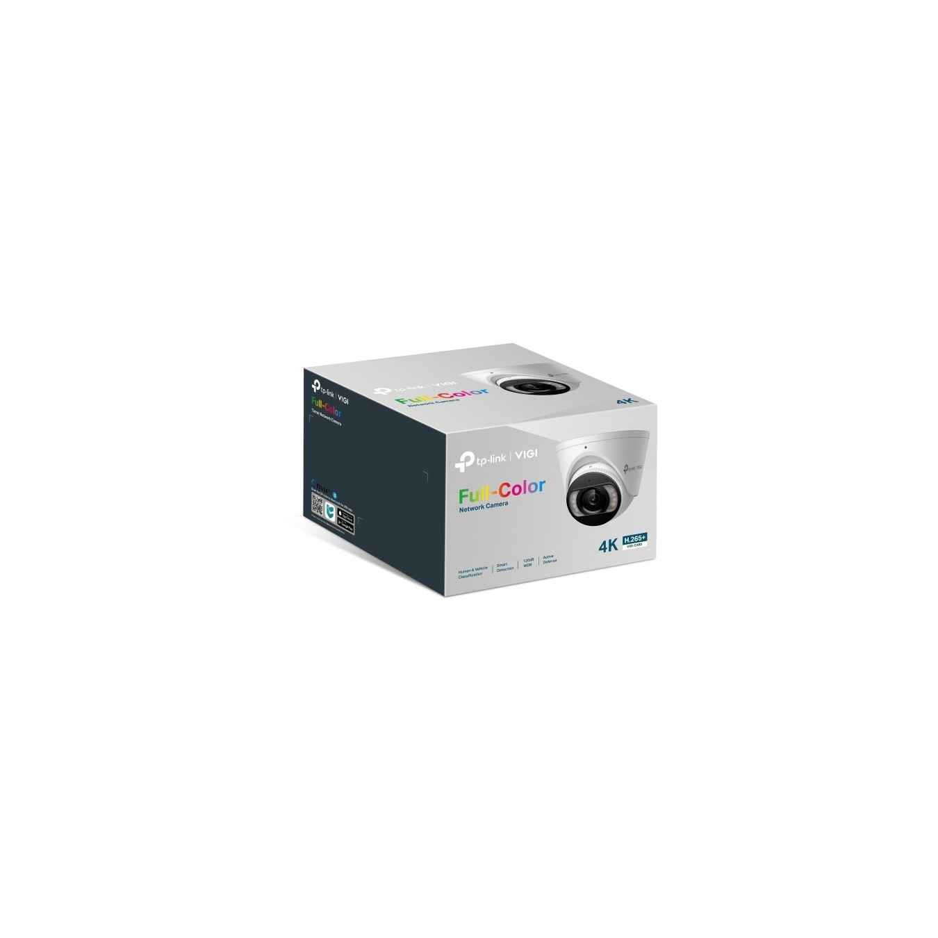TP-Link Omada VIGI C485 (4mm) - 8MP 4K Full-Color Turret IP Camera - White, PoE, IP67, microSD