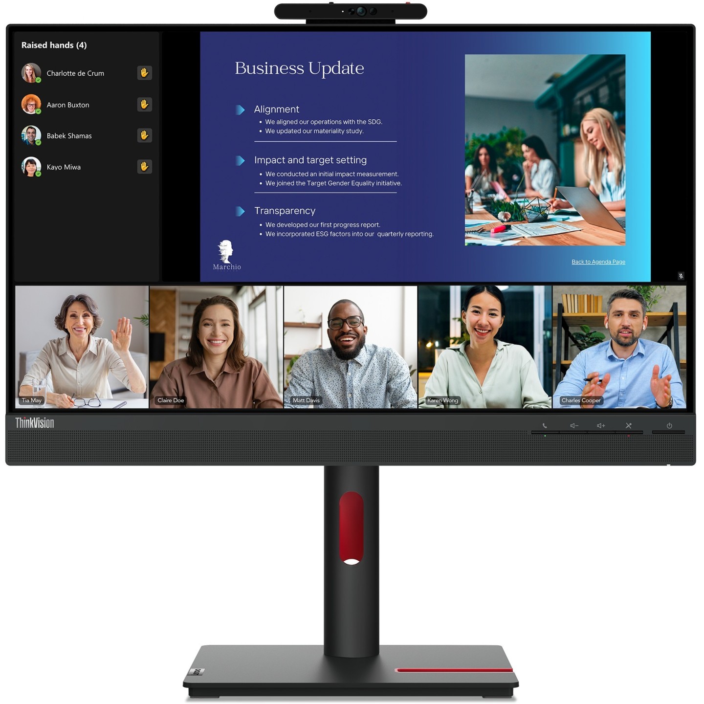Lenovo ThinkVision T24v-30 23.8" FHD IPS 75Hz Monitor Webcam Speakers (Boxed) — Buy in Cyprus with Fast Delivery
