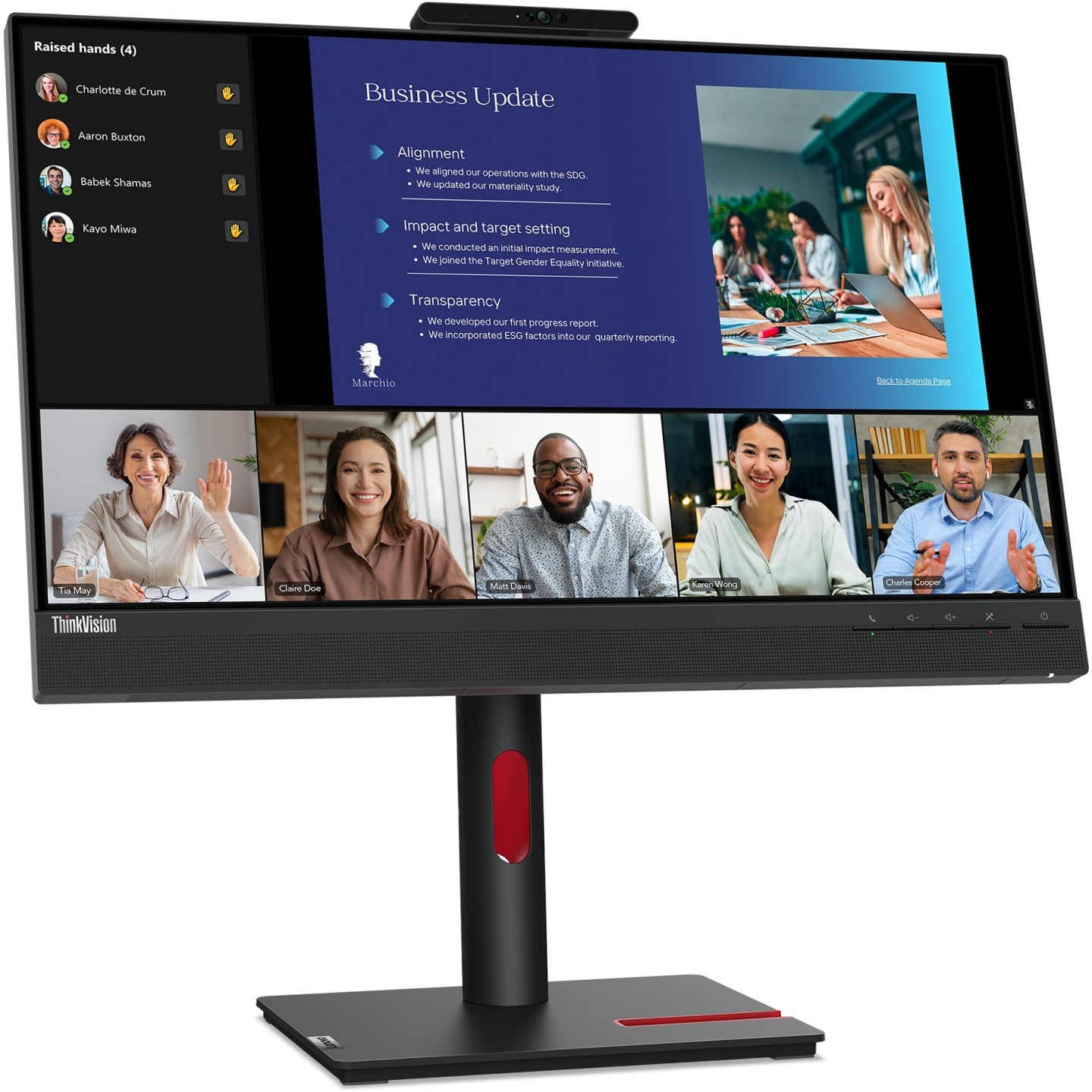 Lenovo ThinkVision T24v-30 23.8" FHD IPS 75Hz Monitor Webcam Speakers (Boxed) — Buy in Cyprus with Fast Delivery