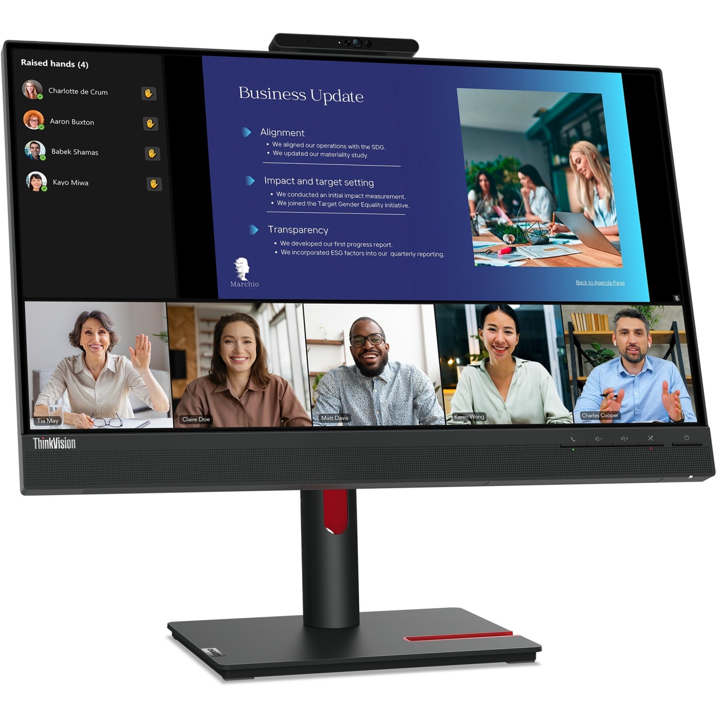 Lenovo ThinkVision T24v-30 23.8" FHD IPS 75Hz Monitor Webcam Speakers (Boxed) — Buy in Cyprus with Fast Delivery
