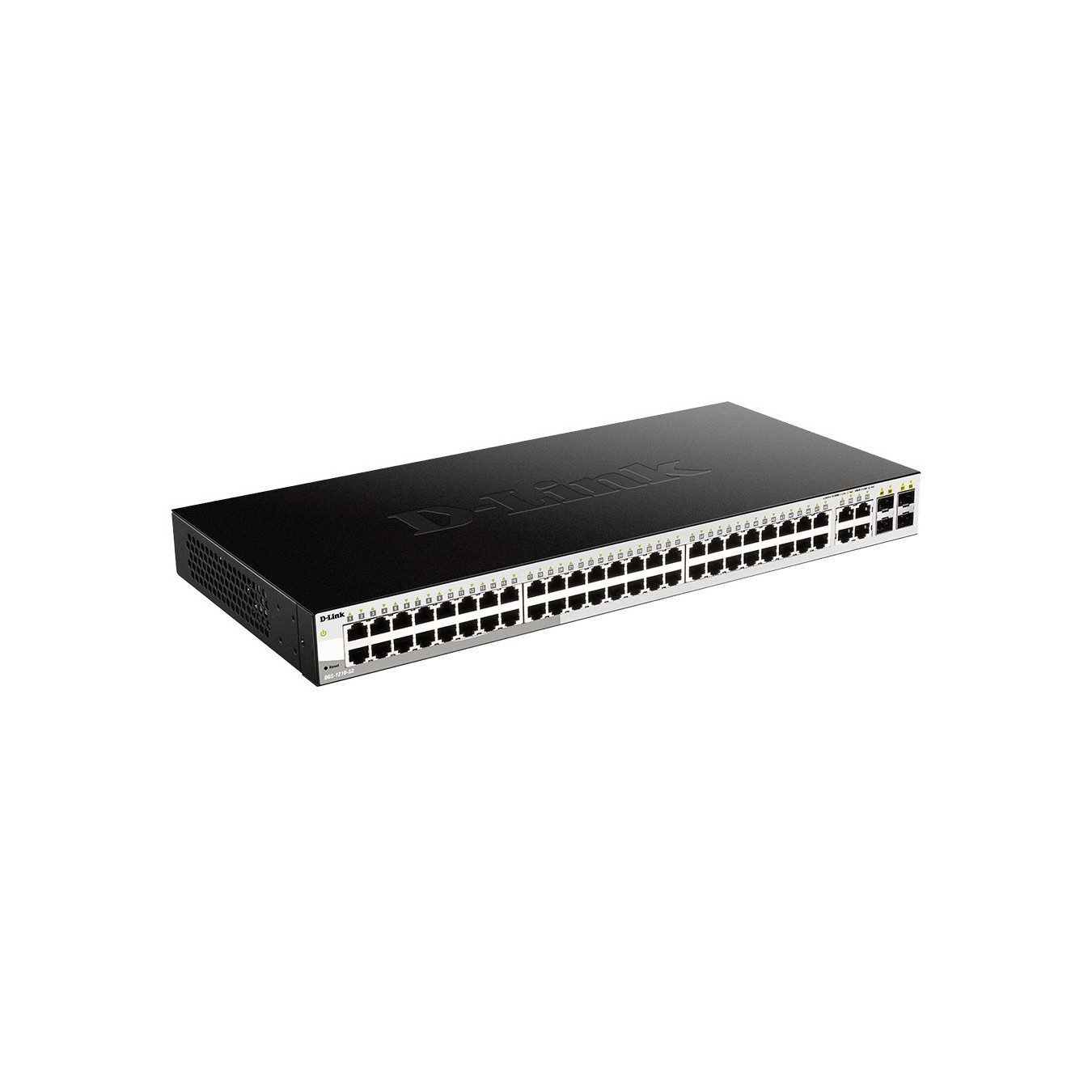 D-Link DGS-1210-52 - 52-Port Layer 2 Smart Managed Gigabit Switch, 48 RJ45 + 4 SFP Combo, 256MB RAM, Black, 1U