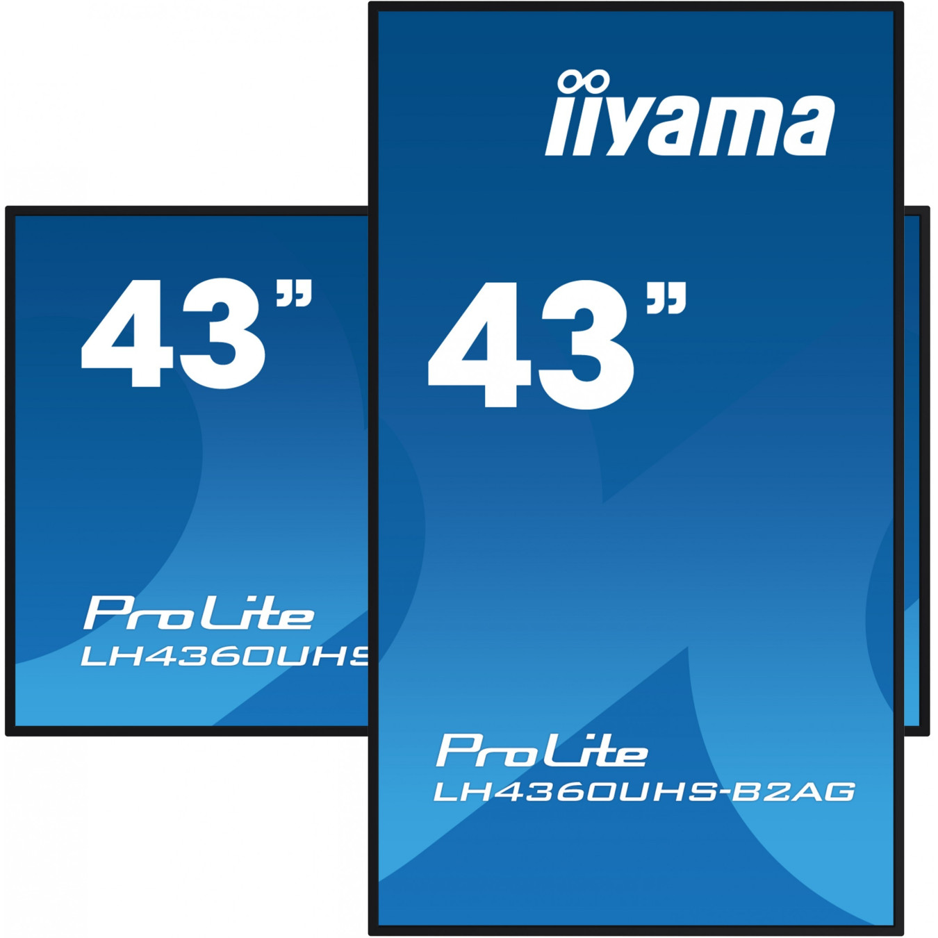 iiyama LH4360UHS-B2AG - 42.5" (108 cm) 4K UHD Digital Signage, Android 11, ARM A53 4-core, 2GB RAM/16GB, 3xHDMI, 2xUSB, Black