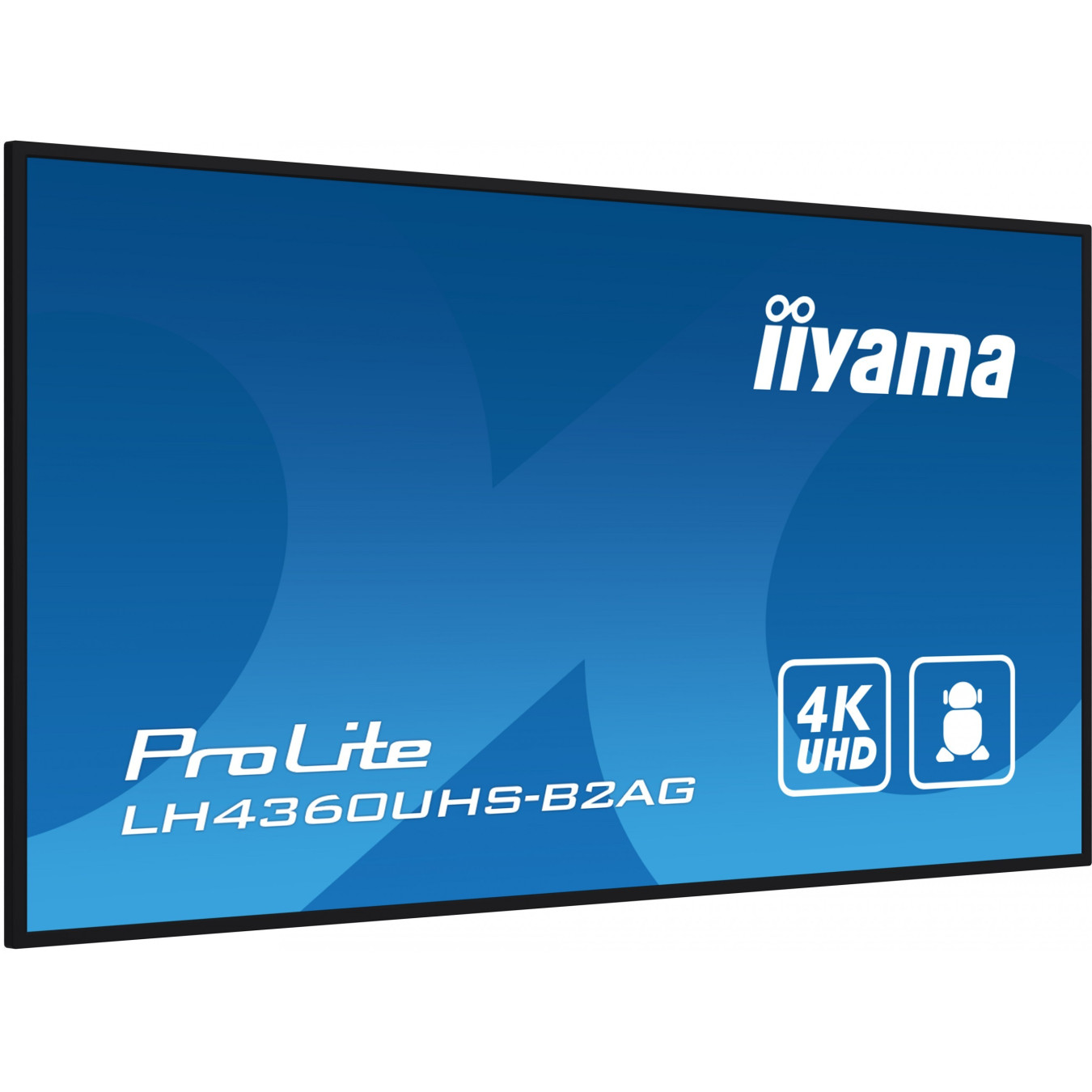 iiyama LH4360UHS-B2AG - 42.5" (108 cm) 4K UHD Digital Signage, Android 11, ARM A53 4-core, 2GB RAM/16GB, 3xHDMI, 2xUSB, Black