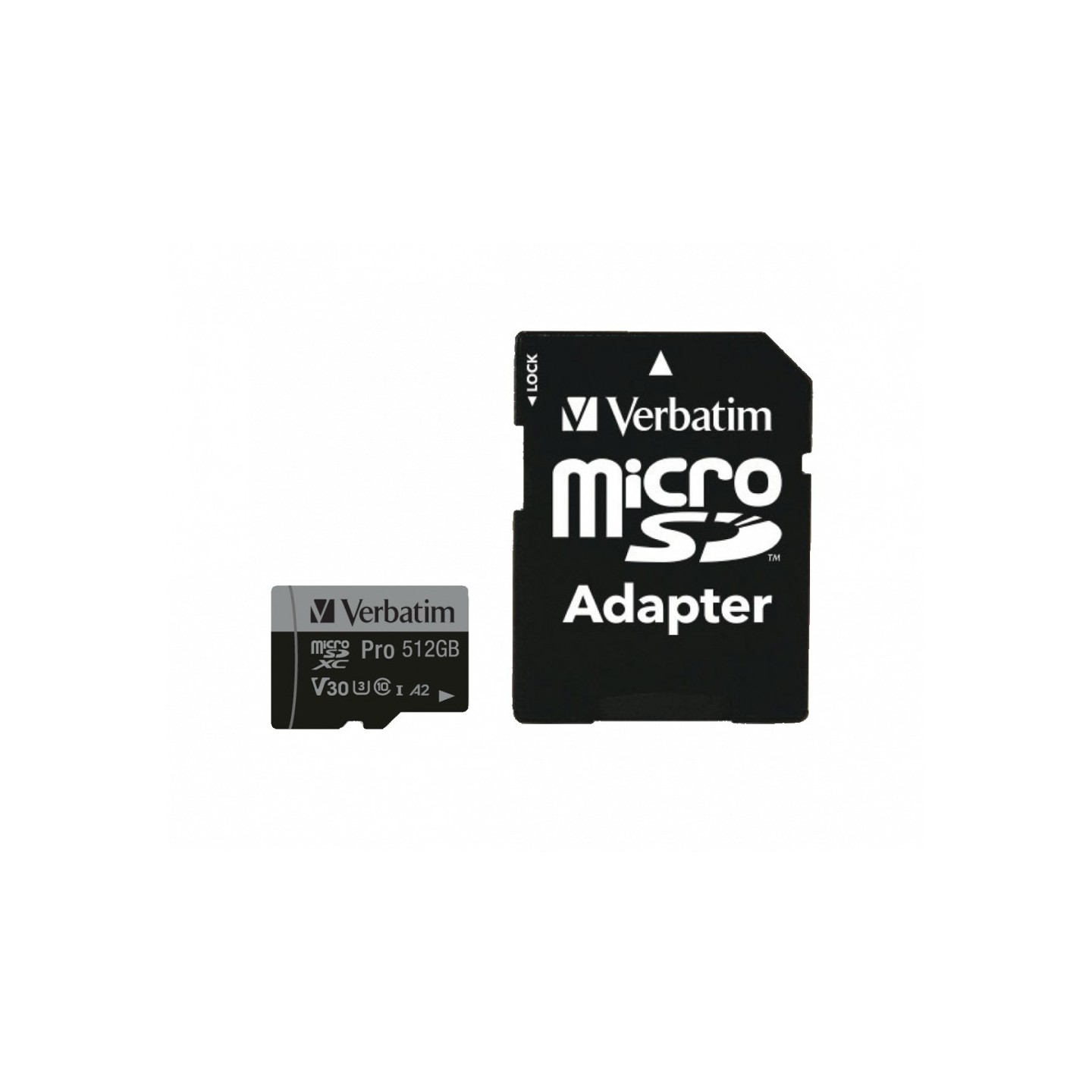 Verbatim Pro microSDXC 512GB - Black - UHS-I (U3, V30, A2), 100MB/s Read, 90MB/s Write — Buy in Cyprus with Fast Delivery