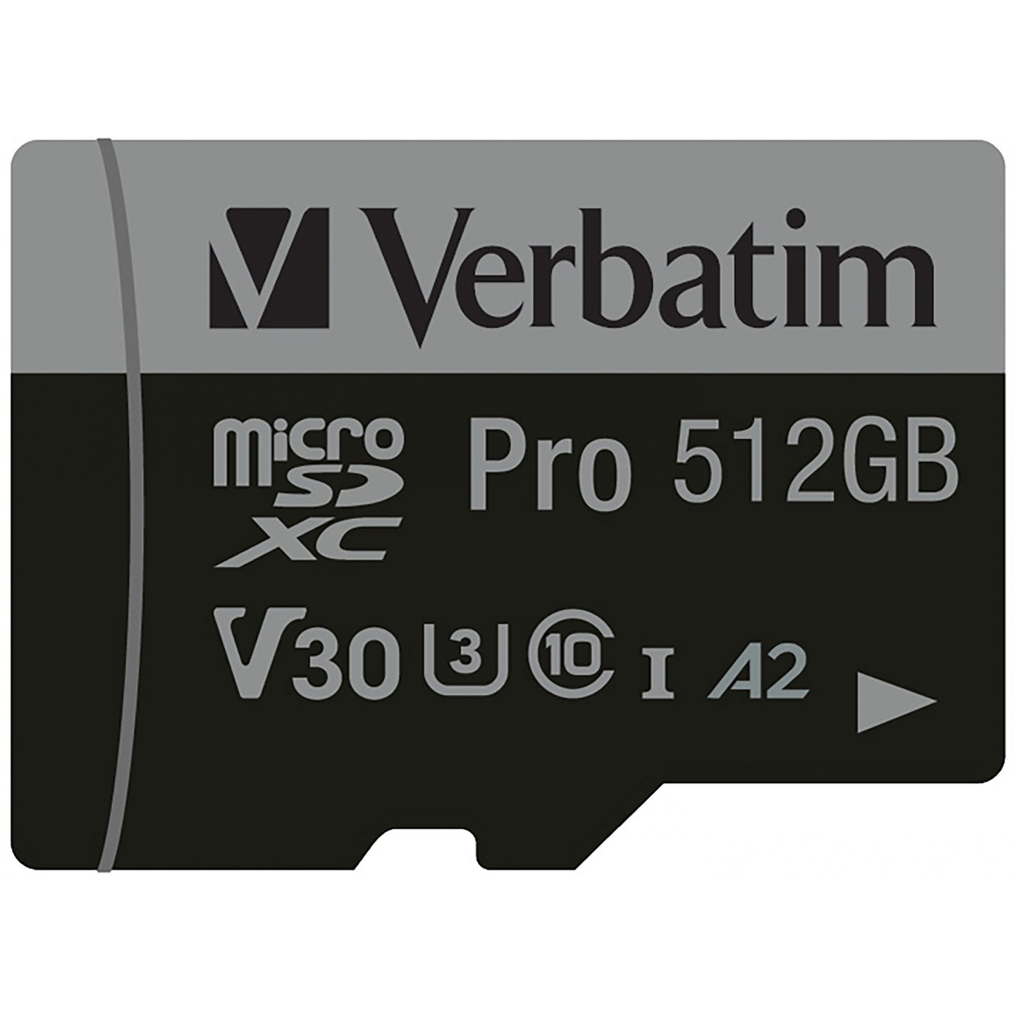 Verbatim Pro microSDXC 512GB - Black - UHS-I (U3, V30, A2), 100MB/s Read, 90MB/s Write — Buy in Cyprus with Fast Delivery