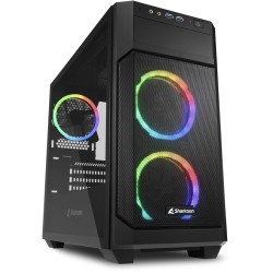 Buy Sharkoon V1000 RGB - Mini Micro-ATX Case - Black, RGB Fans, 240mm Front Radi... in Cyprus, Nicosia, Limassol, Larnaka, Pafos