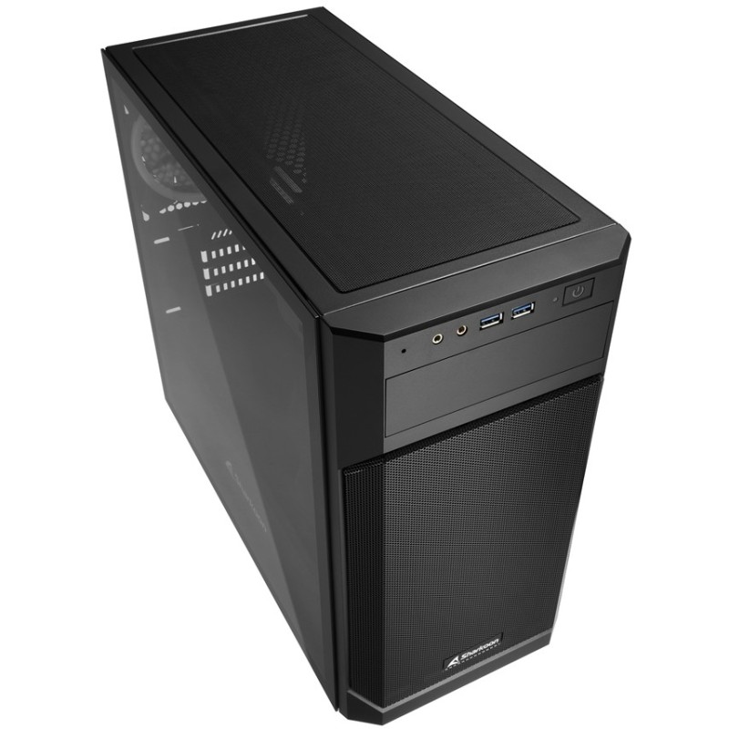 Buy Sharkoon V1000 RGB - Mini Micro-ATX Case - Black, RGB Fans, 240mm Front Radi... in Cyprus, Nicosia, Limassol, Larnaka, Pafos