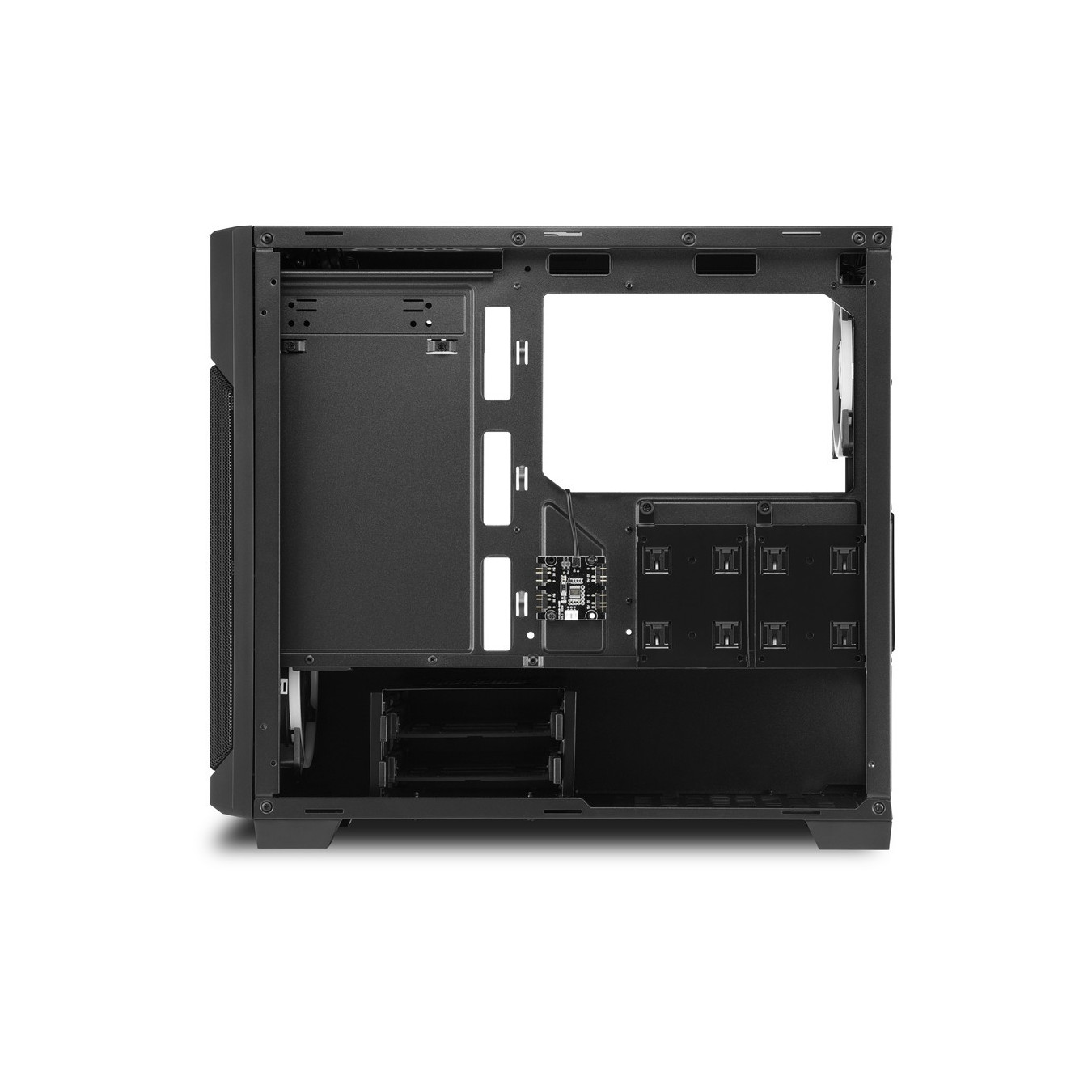 Sharkoon V1000 RGB - Mini Micro-ATX Case - Black, RGB Fans, 240mm Front Radiator — Buy in Cyprus with Fast Delivery
