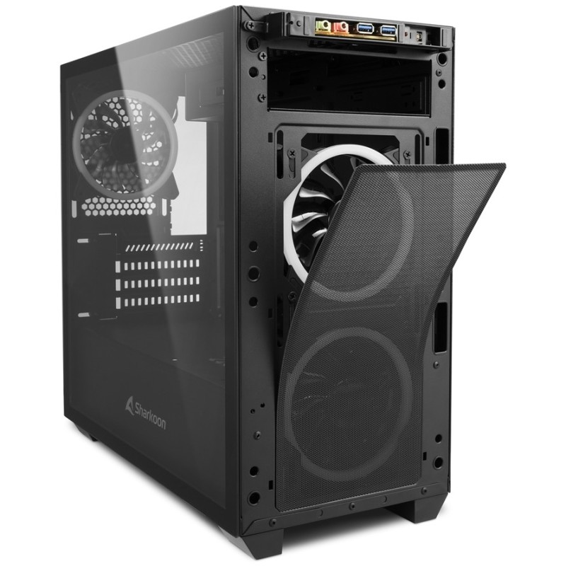 Buy Sharkoon V1000 RGB - Mini Micro-ATX Case - Black, RGB Fans, 240mm Front Radi... in Cyprus, Nicosia, Limassol, Larnaka, Pafos