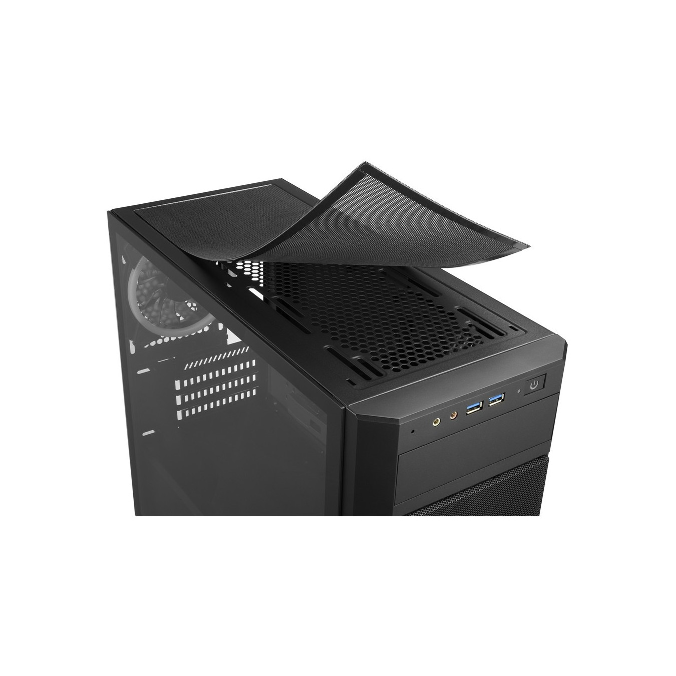 Sharkoon V1000 RGB - Mini Micro-ATX Case - Black, RGB Fans, 240mm Front Radiator — Buy in Cyprus with Fast Delivery