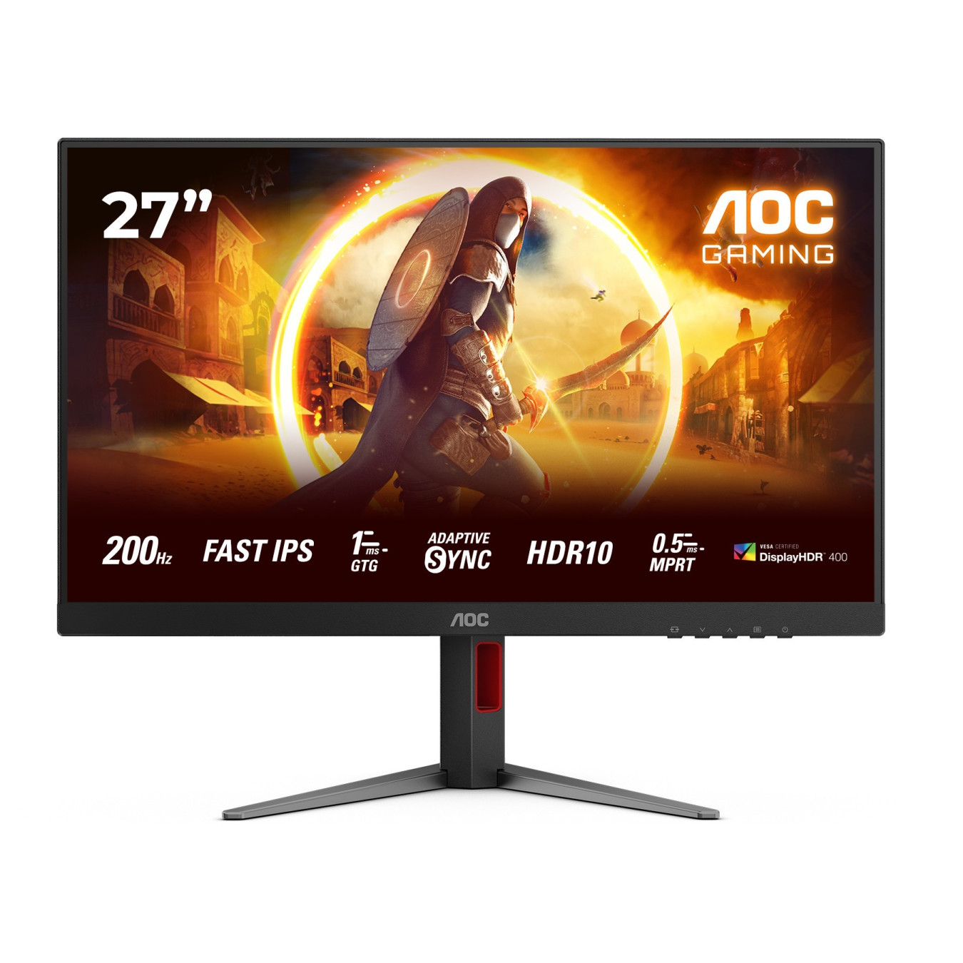 AOC 27G4HA - 27" Fast IPS Gaming Monitor - FHD 1920x1080, 200Hz, 1ms, HDR10, Black/Red — Buy in Cyprus with Fast Delivery