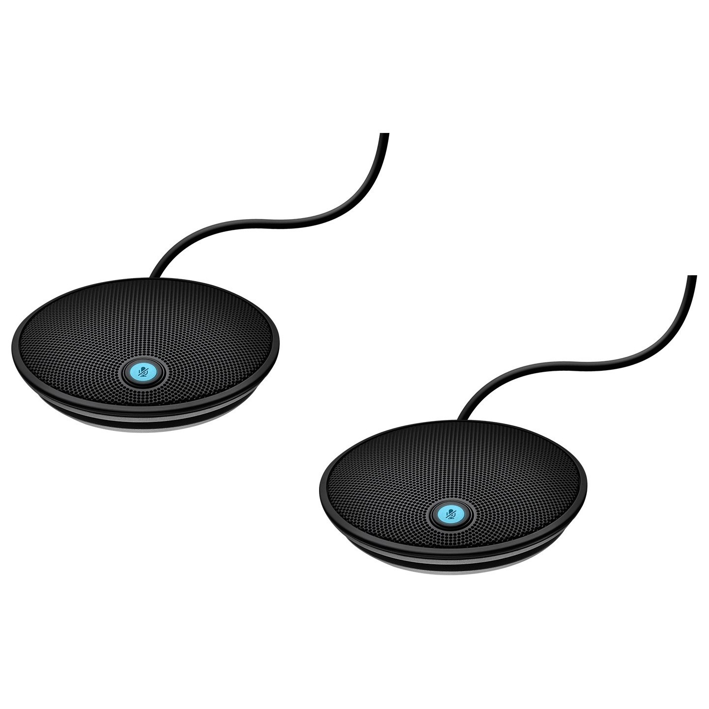 Logitech Group Expansion Mics 989-000171 Wireless Omnidirectional Table Mics Black 2-Pack (Boxed)