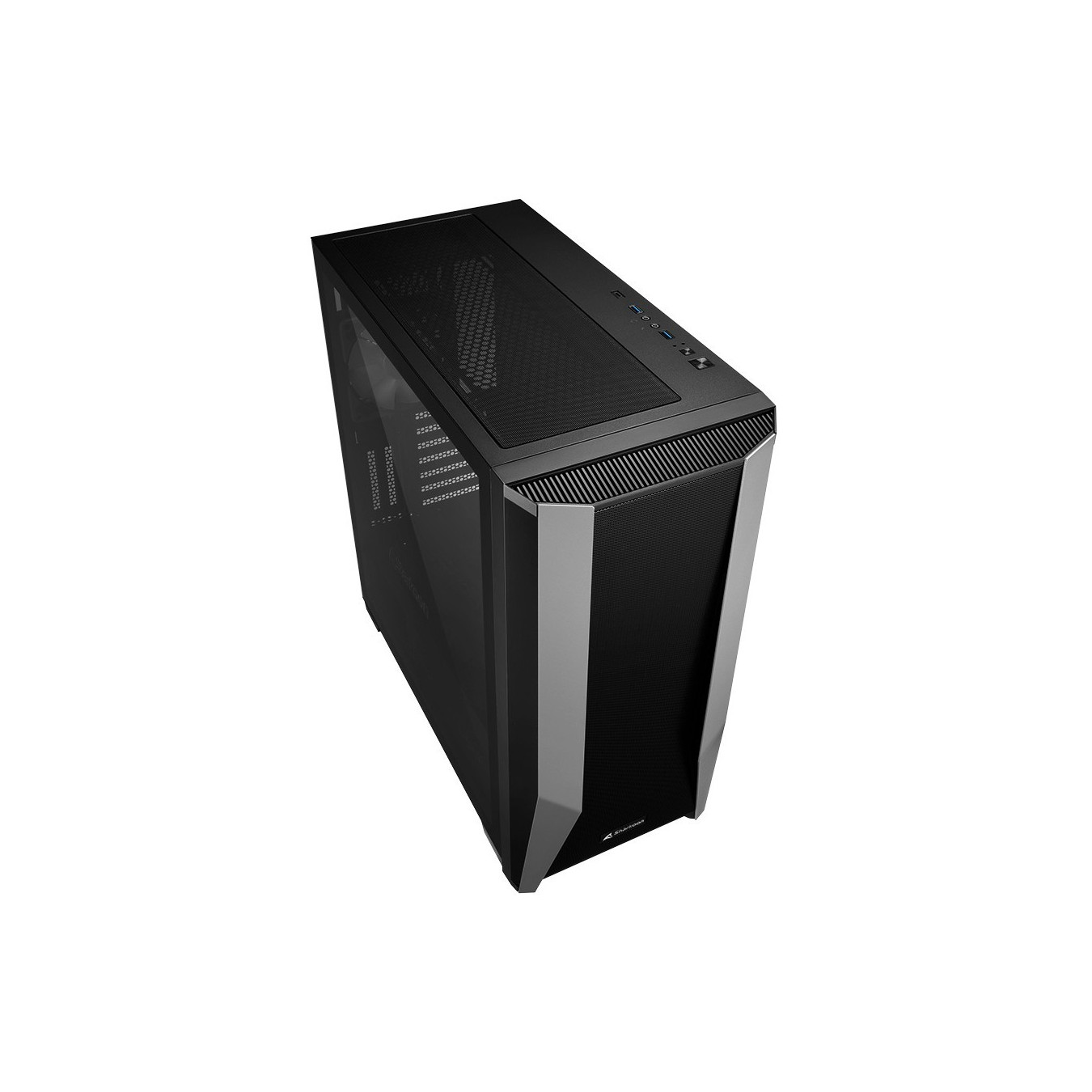 Sharkoon TG7M RGB Mid-Tower PC Case - Black, E-ATX/ATX/mATX/Mini-ITX, Tempered Glass, ARGB Fans, USB-C