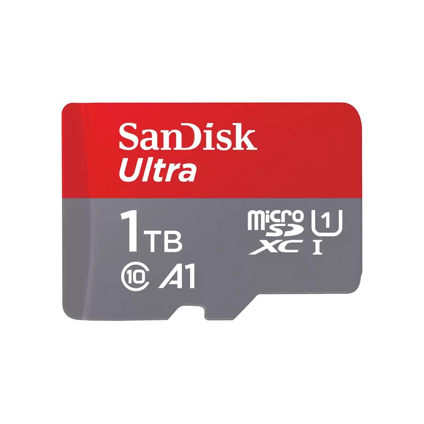 SanDisk Ultra microSDXC 1TB - Grey/Red, UHS-I U1, Class 10, 150 MB/s read, A1 - Includes SD Adapter