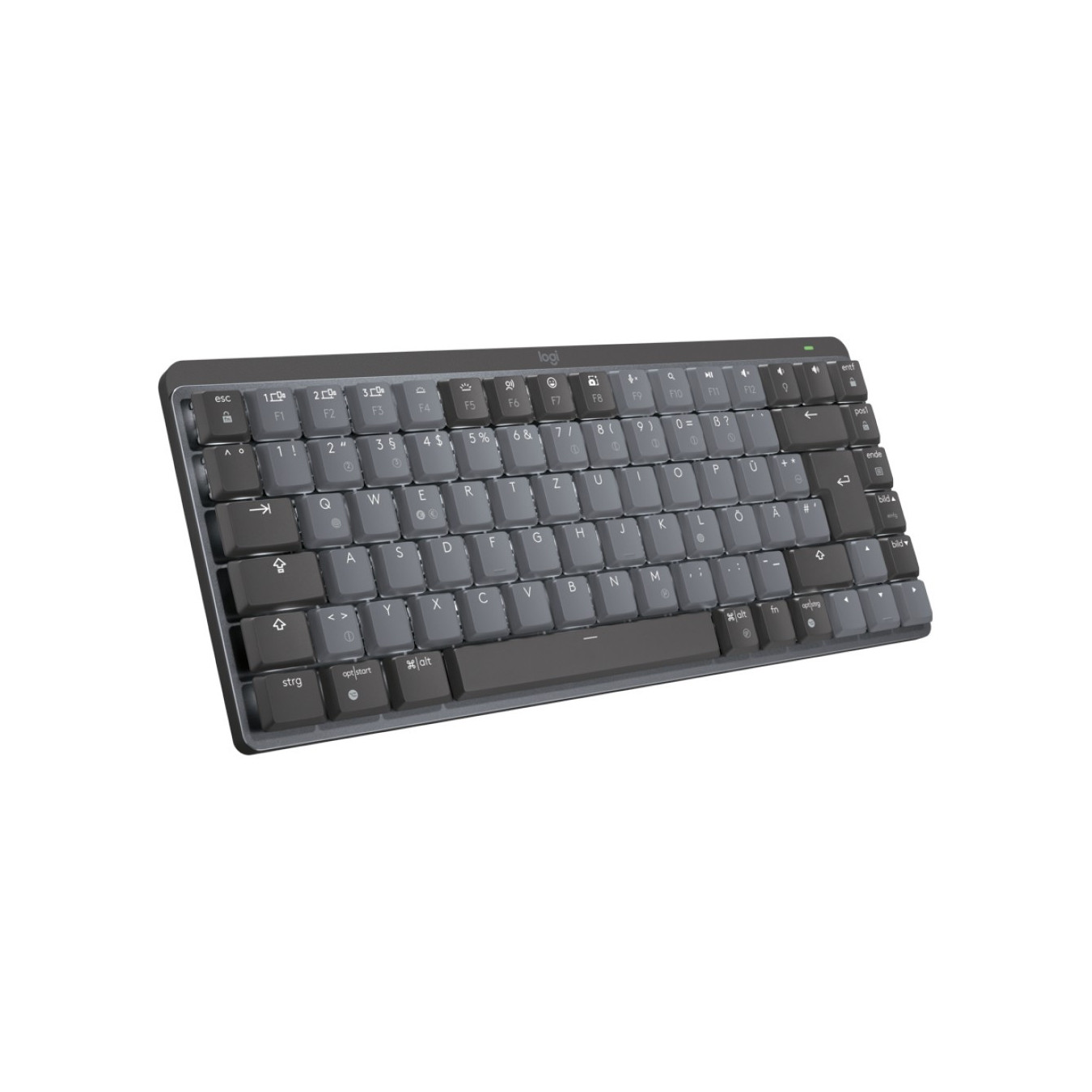 Logitech MX Mechanical Mini - Graphite - Low-Profile TKL Wireless Mechanical Keyboard (2.4 GHz & Bluetooth), White LED