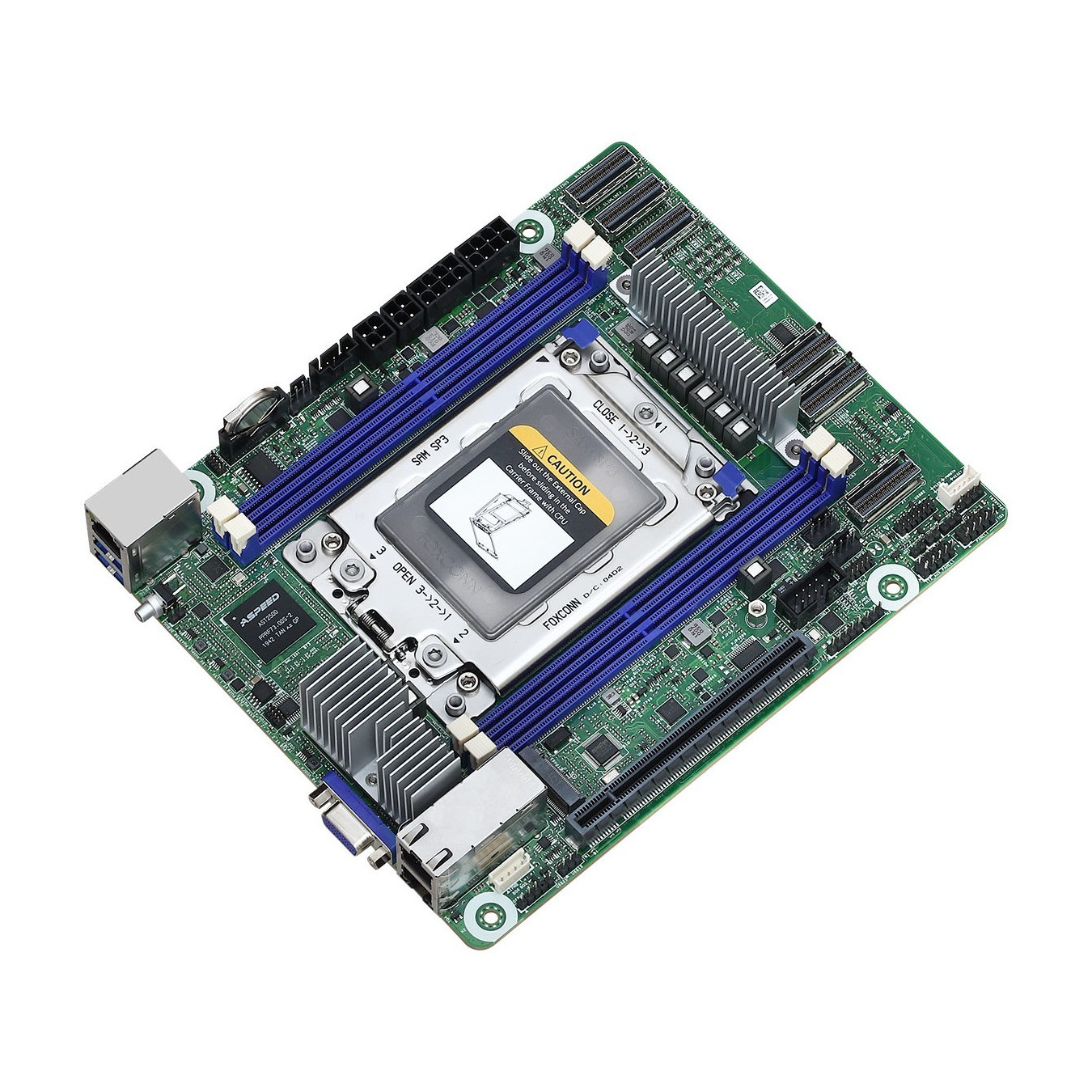 ASRock ROMED4ID-2T - mini-ITX Server Motherboard, Socket SP3 for AMD EPYC, 4x DDR4 up to 256GB, PCIe 4.0, Dual 10GbE