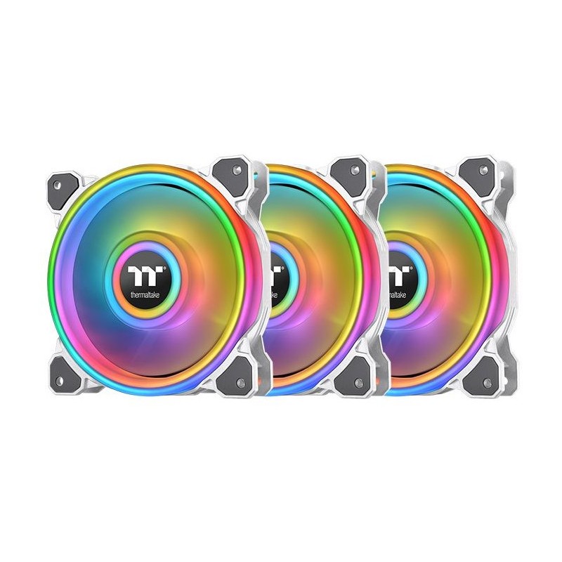 Buy Thermaltake Riing Quad 12 RGB Radiator Fan - 3-Pack - White, 120mm, 500–15... in Cyprus, Nicosia, Limassol, Larnaka, Pafos