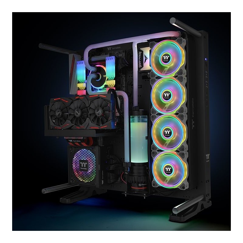 Buy Thermaltake Riing Quad 12 RGB Radiator Fan - 3-Pack - White, 120mm, 500–15... in Cyprus, Nicosia, Limassol, Larnaka, Pafos