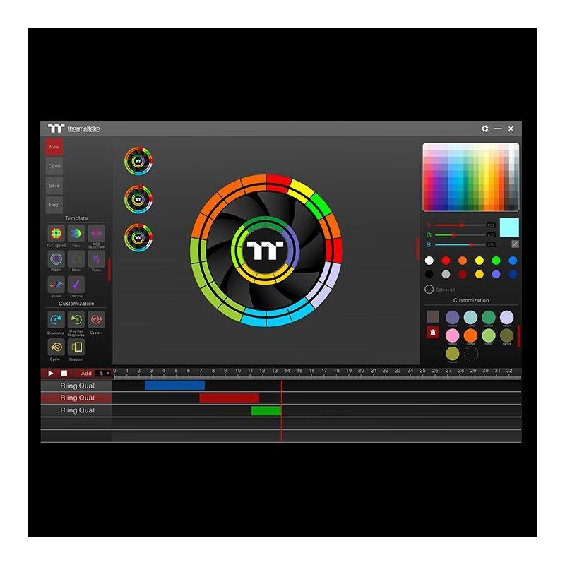 Buy Thermaltake Riing Quad 12 RGB Radiator Fan - 3-Pack - White, 120mm, 500–15... in Cyprus, Nicosia, Limassol, Larnaka, Pafos