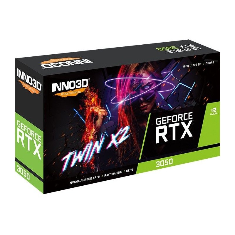Buy INNO3D GeForce RTX 3050 Twin X2 - Grey, 6GB GDDR6, 1470MHz Boost, PCIe 4.0 in Cyprus, Nicosia, Limassol, Larnaka, Pafos