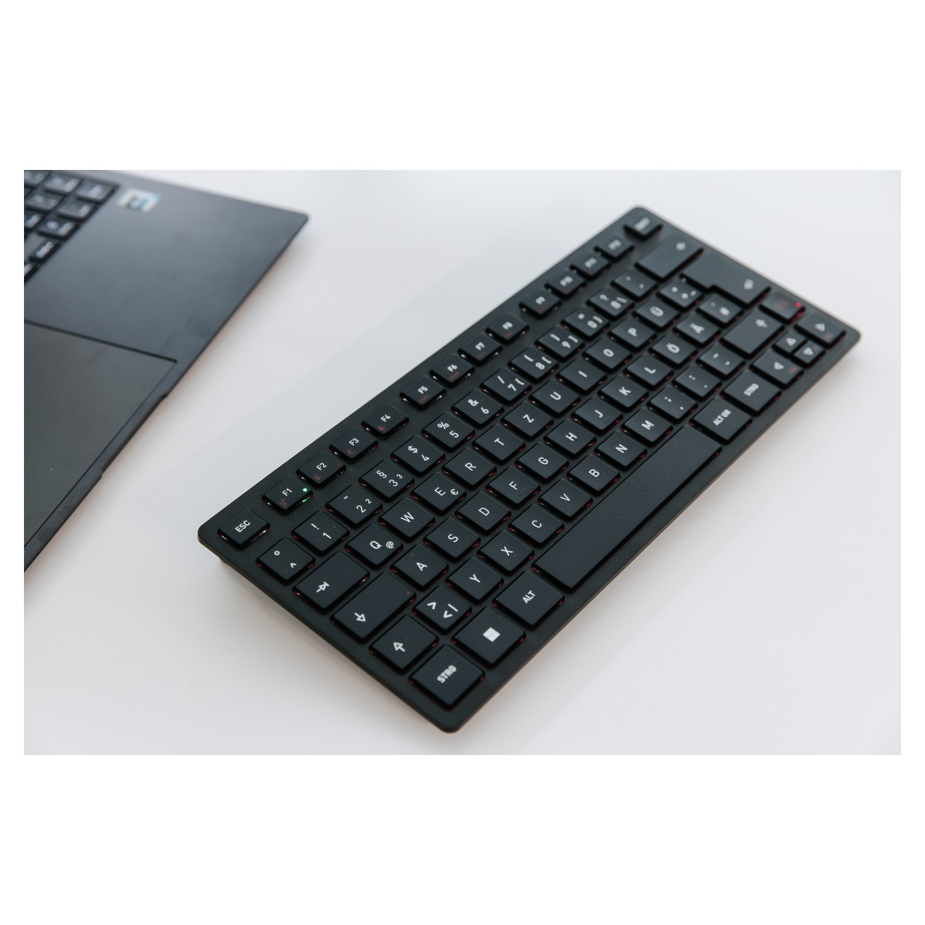 CHERRY KW 9200 MINI - 75% Tri-Mode Wireless Keyboard (USB-C/2.4GHz/Bluetooth 5.0) - Black, Swiss CH QWERTZ