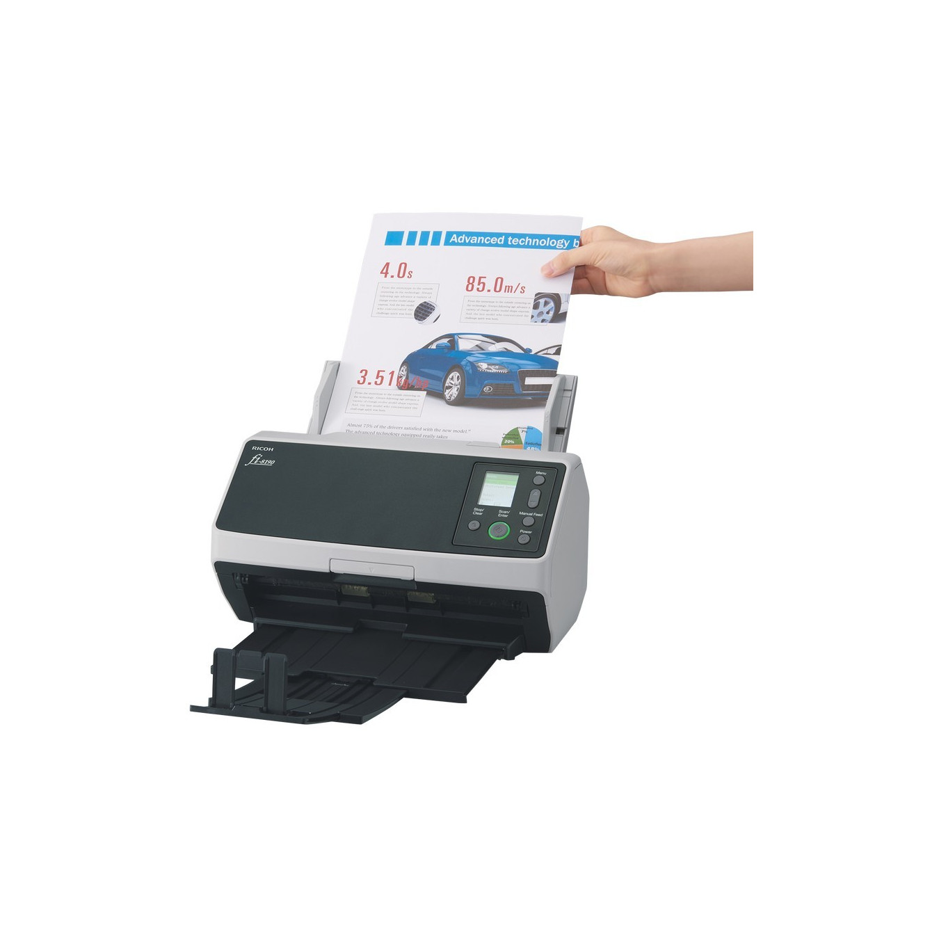 Fujitsu fi-8190 Document Scanner - ADF Duplex, 90 ppm, USB 3.2 Gen1 & LAN - Black/Grey — Buy in Cyprus with Fast Delivery