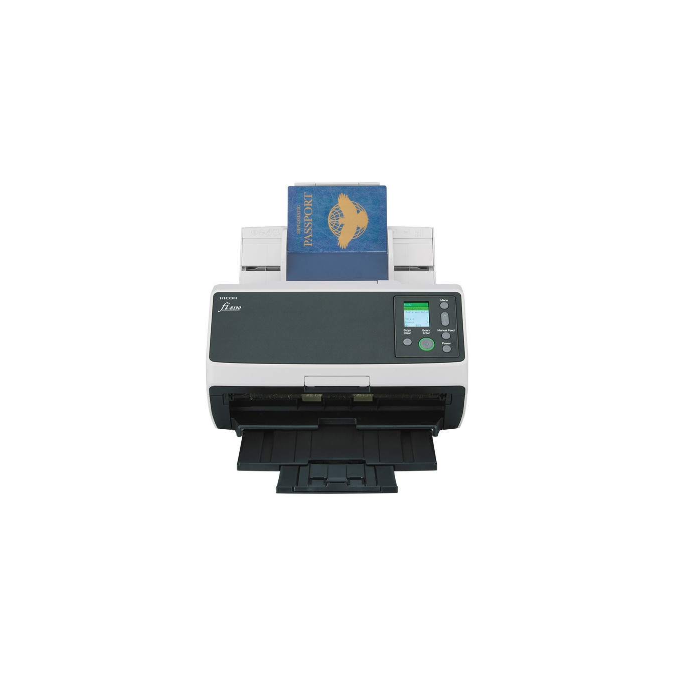 Fujitsu fi-8190 Document Scanner - ADF Duplex, 90 ppm, USB 3.2 Gen1 & LAN - Black/Grey — Buy in Cyprus with Fast Delivery