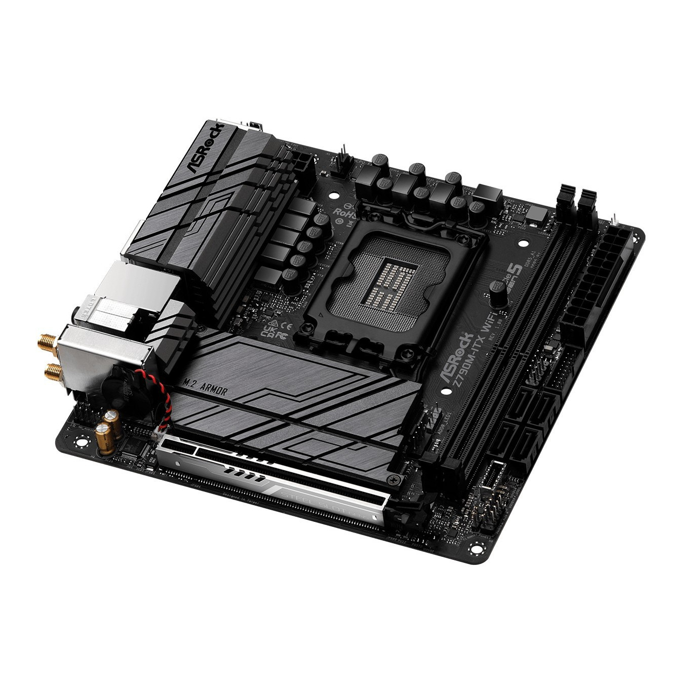 ASRock Z790M-ITX WiFi - Mini-ITX LGA1700 Motherboard - DDR5, 64GB Max, PCIe 5.0, Wi-Fi 6E, 2.5Gb LAN