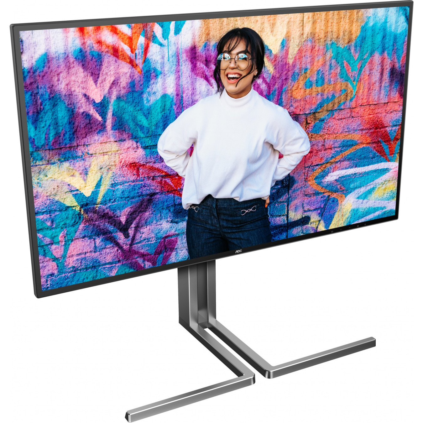 AOC U27U3CV 4K Nano IPS Monitor - U27U3CV - Black, 27 inch, 3840x2160, 60 Hz, HDR400, USB-C PD 96 W, 2x HDMI 2.0, DP 1.4