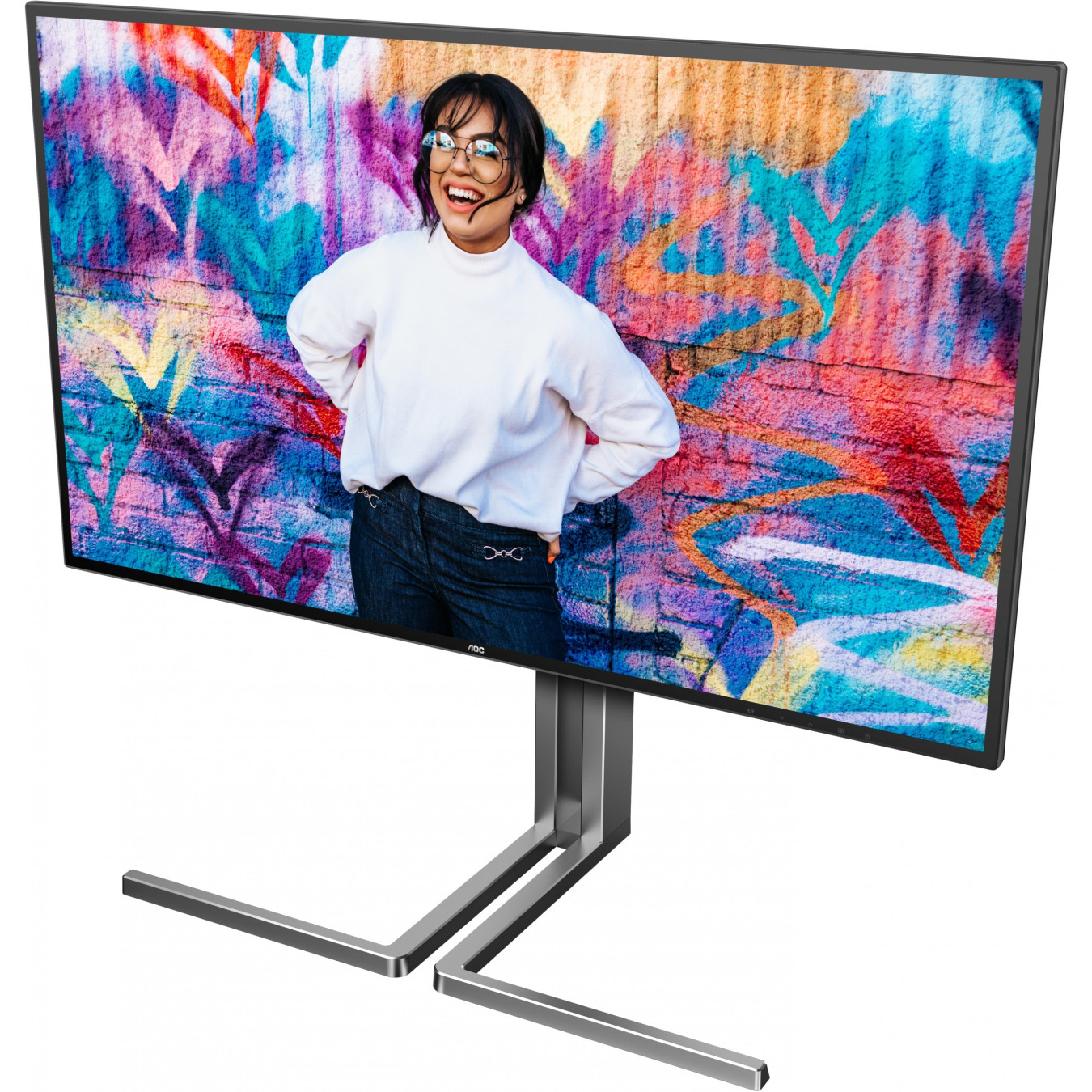 AOC U27U3CV 4K Nano IPS Monitor - U27U3CV - Black, 27 inch, 3840x2160, 60 Hz, HDR400, USB-C PD 96 W, 2x HDMI 2.0, DP 1.4