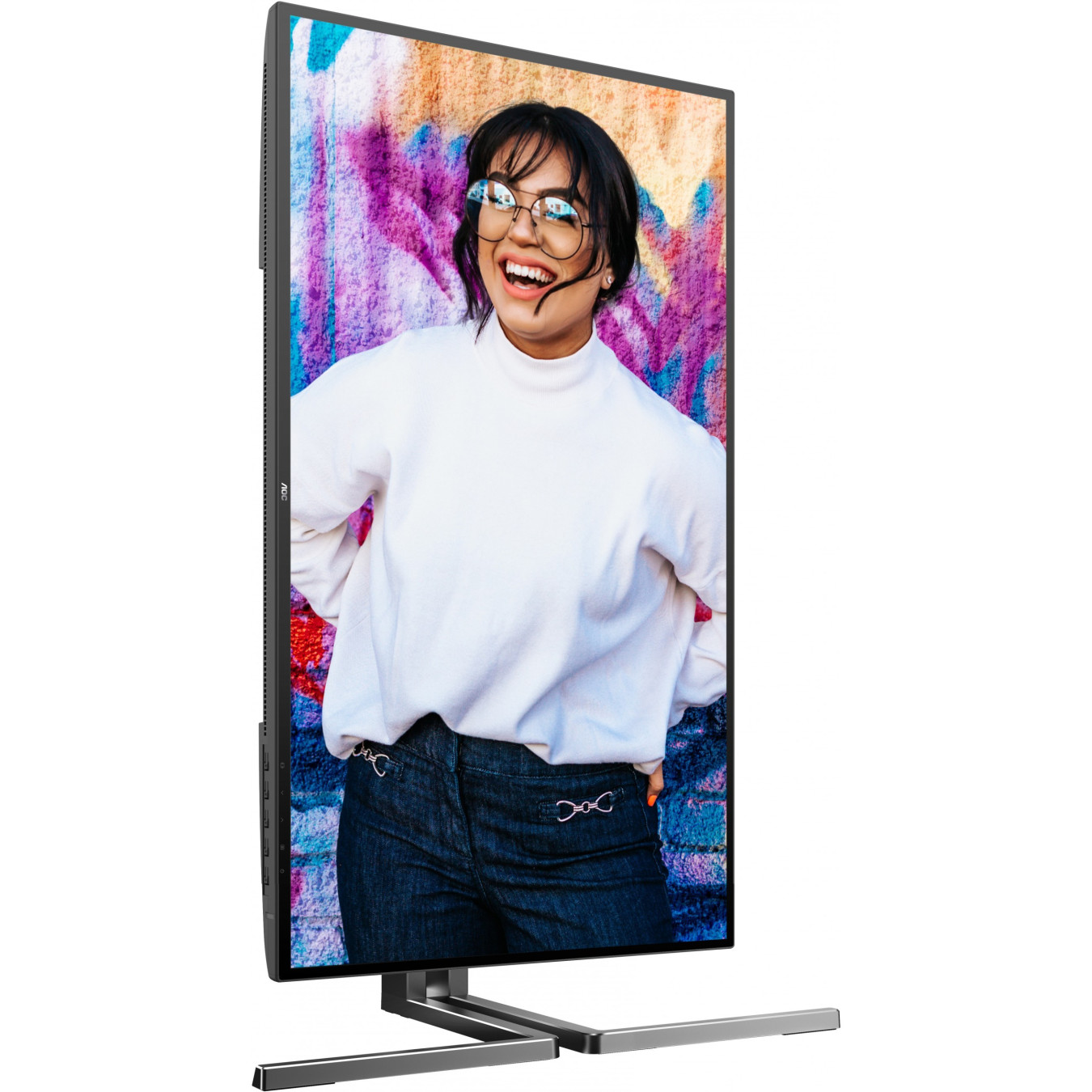 AOC U27U3CV 4K Nano IPS Monitor - U27U3CV - Black, 27 inch, 3840x2160, 60 Hz, HDR400, USB-C PD 96 W, 2x HDMI 2.0, DP 1.4
