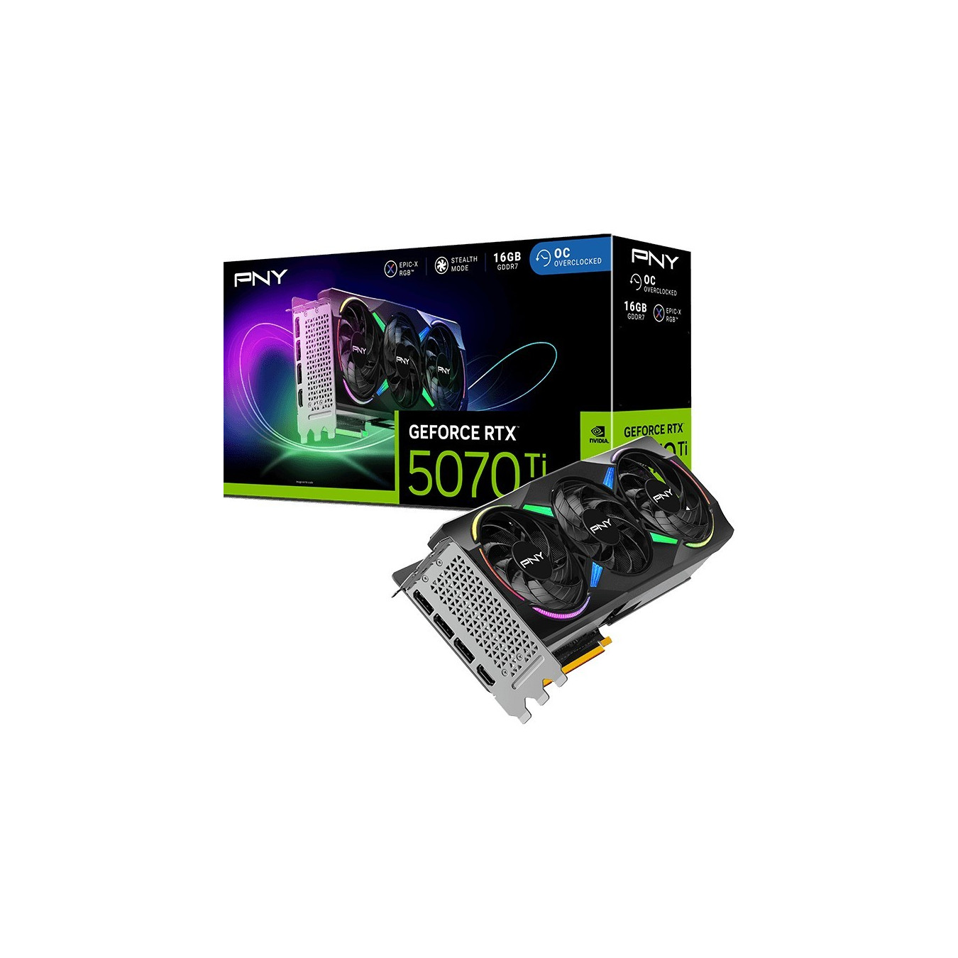 GeForce RTX 5070 Ti 16GB GDDR7 ARGB OC - RTX 5070 Ti - Black, 16GB, PCIe 5.0, 3-Fan — Buy in Cyprus with Fast Delivery