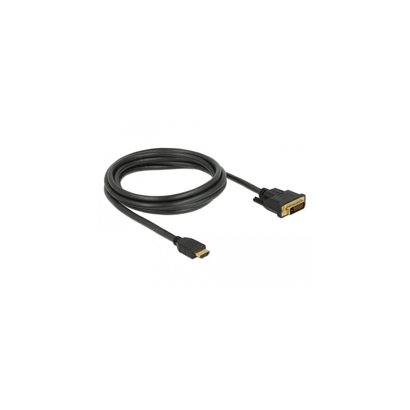 DELOCK HDMI to DVI Cable Bidirectional - 85654 - Black, 2 m, Gold-plated — Buy in Cyprus with Fast Delivery