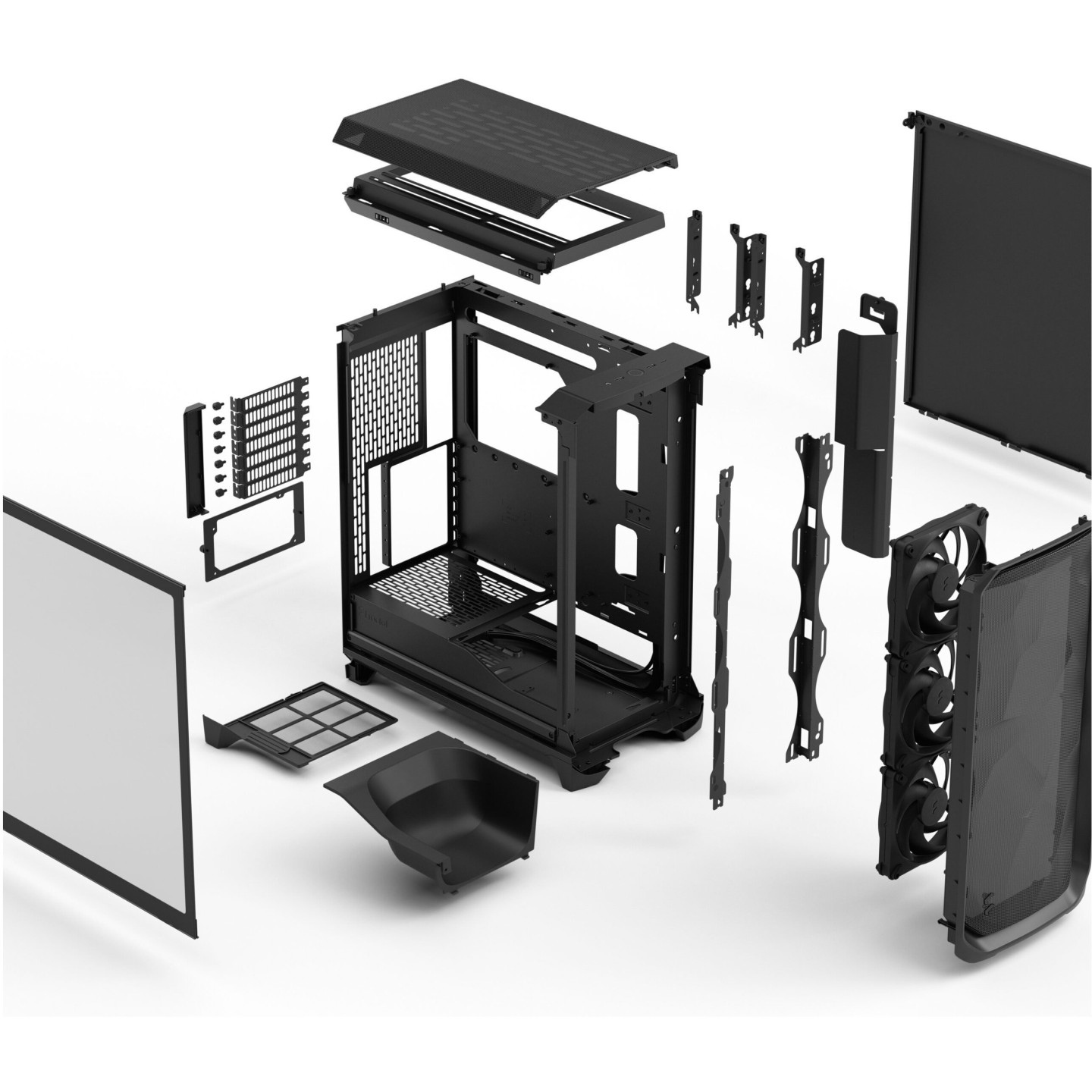 Fractal Design Meshify 3 Black TG Light Tint - ATX Mid Tower PC Case (FD-C-MES3A-02) — Buy in Cyprus with Fast Delivery