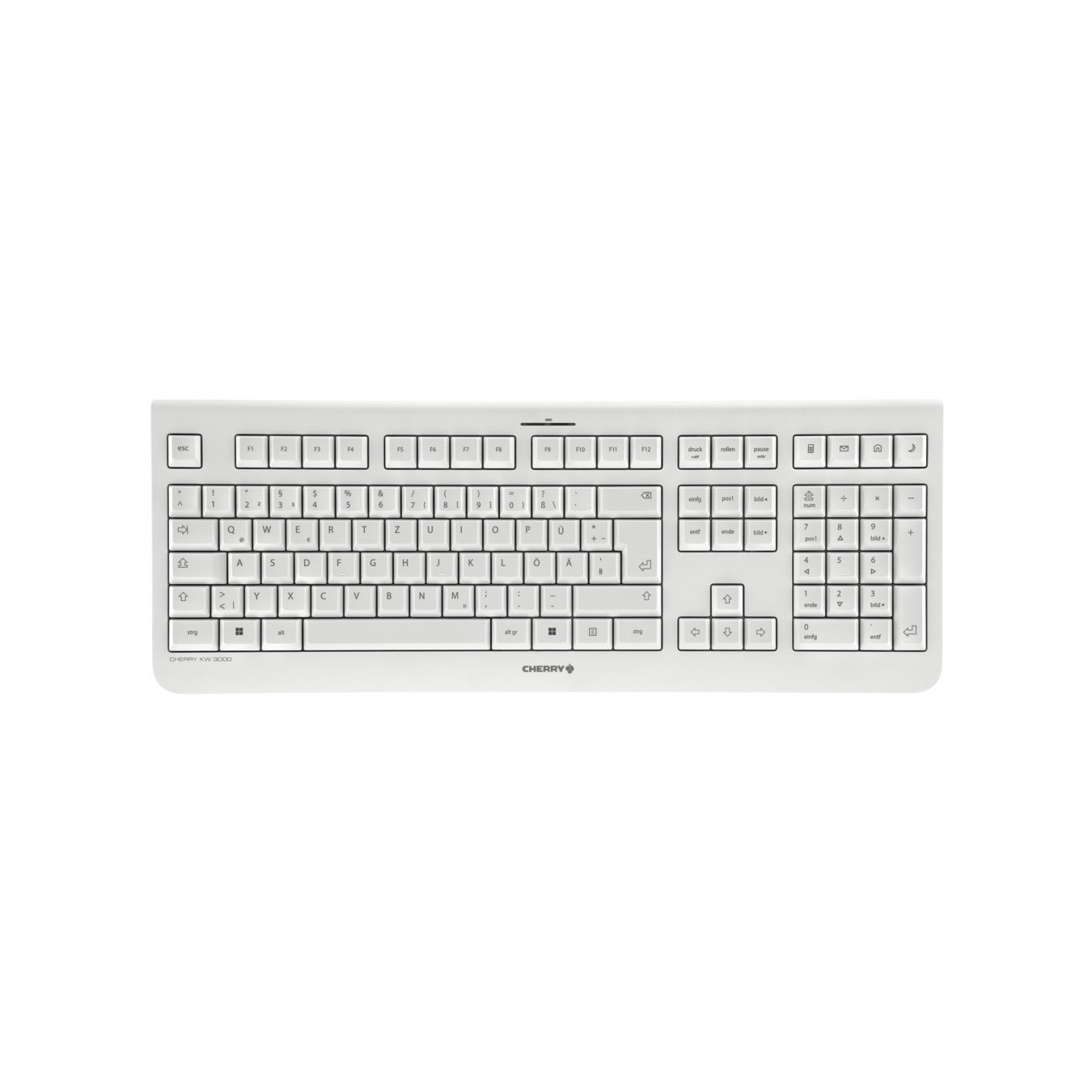 Cherry KW 3000 Wireless Keyboard - KW 3000 - Pale Grey, German QWERTZ, 2.4 GHz — Buy in Cyprus with Fast Delivery