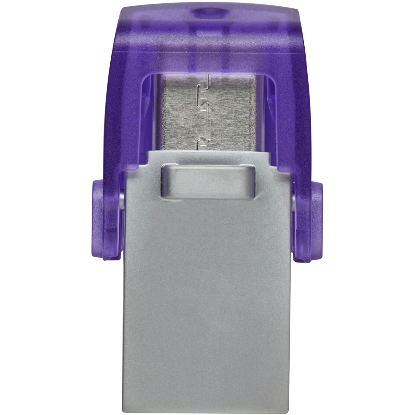 STICK 128GB Kingston DataTraveler microDuo USB3.2 - DTDUO3C - Purple, Stainless steel, USB-C + USB-A, USB 3.2 Gen1
