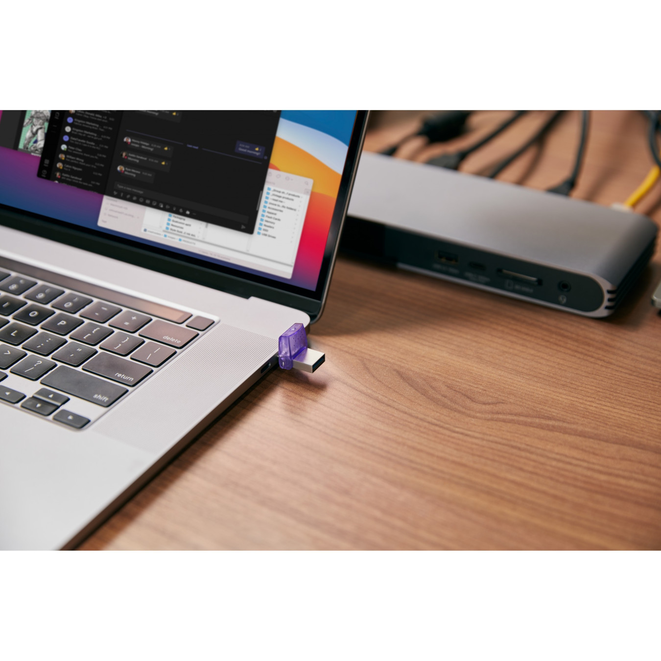 STICK 128GB Kingston DataTraveler microDuo USB3.2 - DTDUO3C - Purple, Stainless steel, USB-C + USB-A, USB 3.2 Gen1