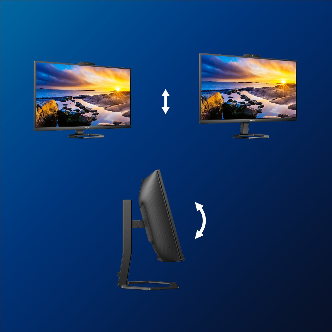 Philips 34E1C5600HE - 34 inch Curved VA Monitor, UWQHD 3440x1440, 1500R, HDMI/DP/USB-C, 100 Hz, Black