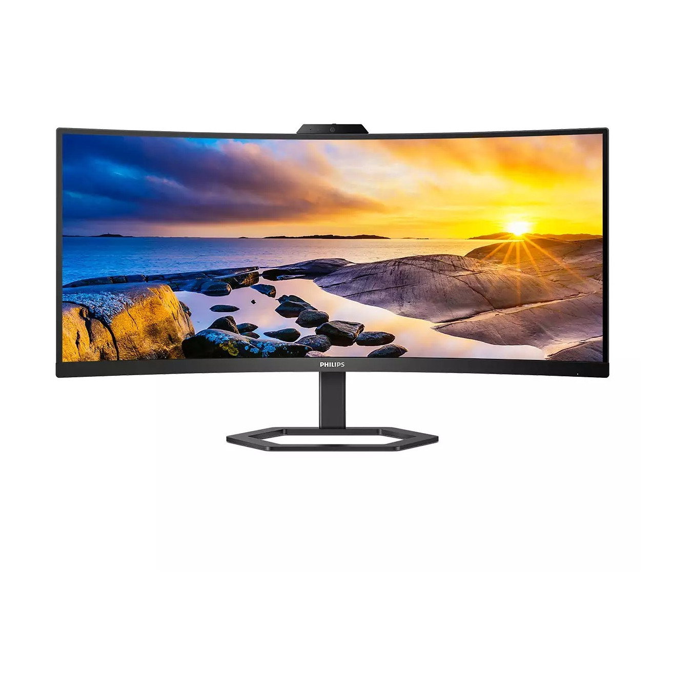 Philips 34E1C5600HE - 34 inch Curved VA Monitor, UWQHD 3440x1440, 1500R, HDMI/DP/USB-C, 100 Hz, Black