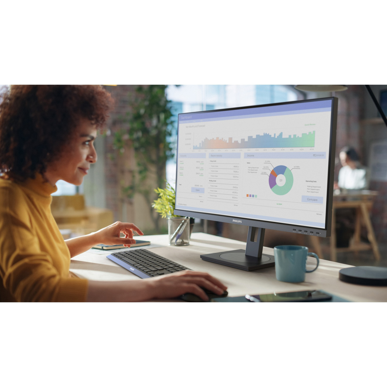 Philips 4K IPS Monitor - 27B1N3800 - 27in, 60Hz, 2xHDMI, DP, USB, Pivot, Black — Buy in Cyprus with Fast Delivery
