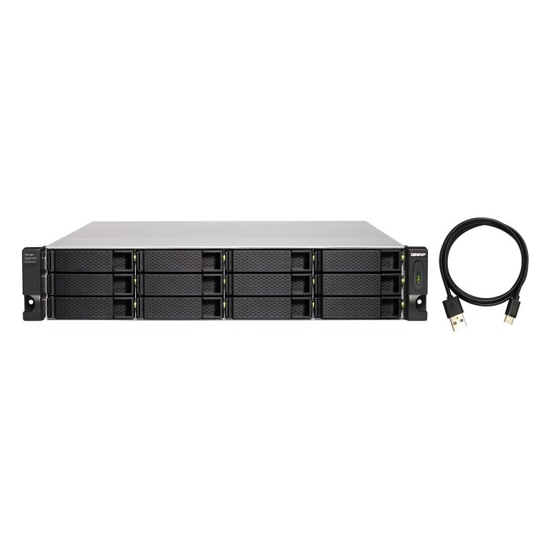Buy QNAP TL-R1200C-RP 12-bay 2U rackmount USB-C 3.1 Gen2 10Gbps JBOD expansion u... in Cyprus, Nicosia, Limassol, Larnaka, Pafos