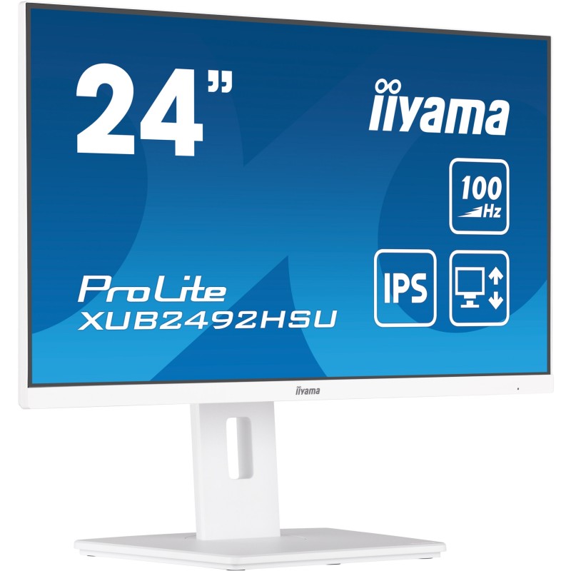 iiyama ProLite XUB2492HSU-W6 24" IPS FHD Monitor - White, 1080p, 100Hz, 0.4ms (Boxed) — Buy in Cyprus with Fast Delivery