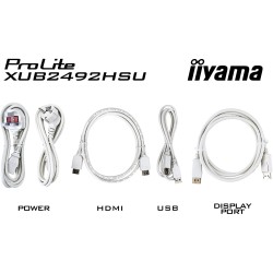 iiyama ProLite XUB2492HSU-W6 24" IPS FHD Monitor - White, 1080p, 100Hz, 0.4ms (Boxed) — Buy in Cyprus with Fast Delivery