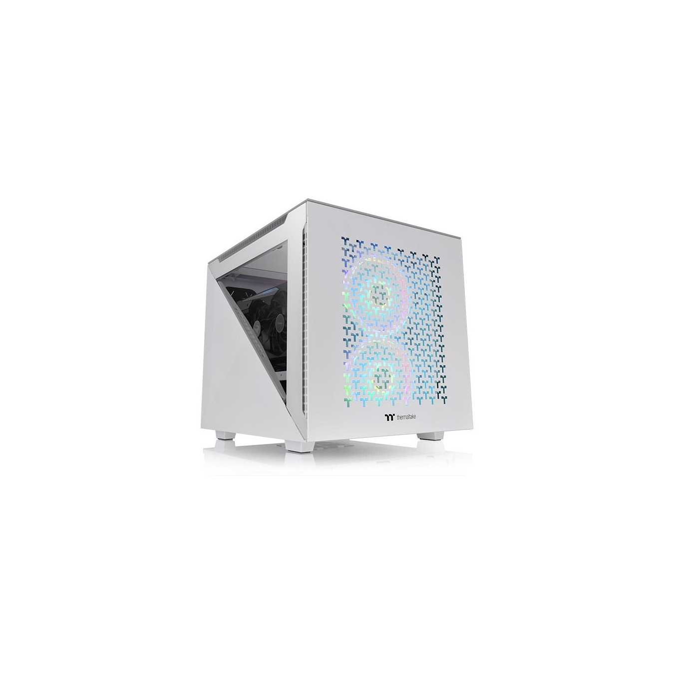Thermaltake Divider 200 TG Air Snow - Divider 200 TG - White Micro Tower PC Case — Buy in Cyprus with Fast Delivery