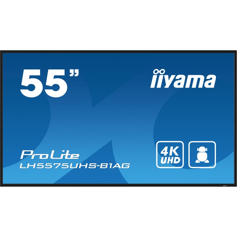 Buy iiyama LH5575UHS-B1AG - 55" 4K IPS Digital Signage, Android 11, 24/7, Black in Cyprus, Nicosia, Limassol, Larnaka, Pafos
