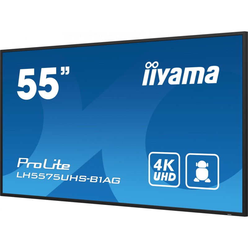 Buy iiyama LH5575UHS-B1AG - 55" 4K IPS Digital Signage, Android 11, 24/7, Black in Cyprus, Nicosia, Limassol, Larnaka, Pafos
