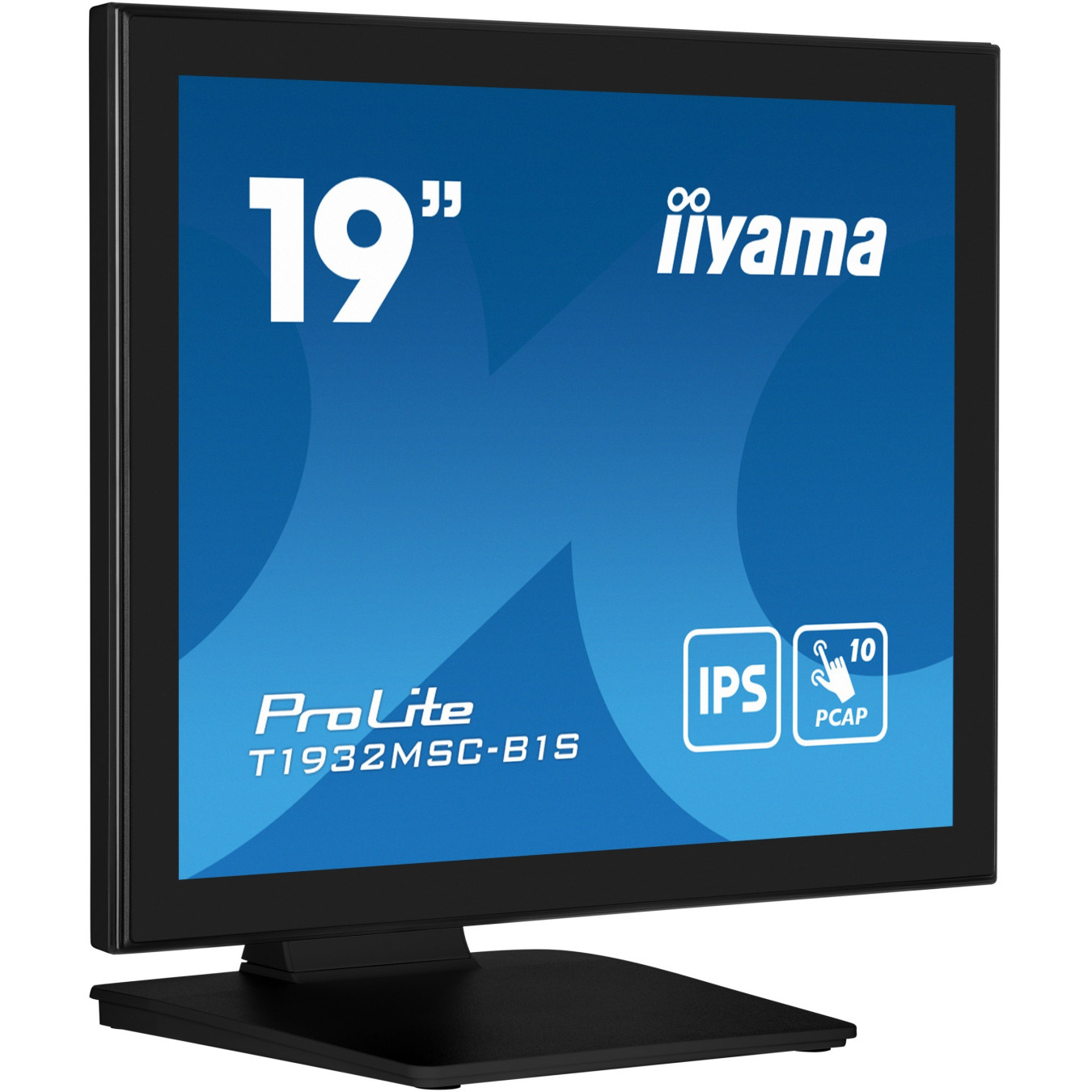 IIYAMA ProLite 19" Touch Monitor - T1932MSC-B1S - Black, IPS, 5:4, 10-point M-Touch, HDMI+DP+VGA