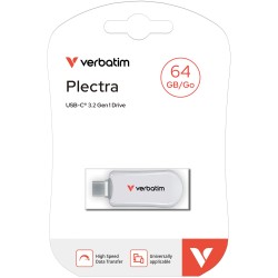 Buy Verbatim Plectra USB-C Flash Drive - 30228 - White, 64GB, USB-C in Cyprus, Nicosia, Limassol, Larnaka, Pafos