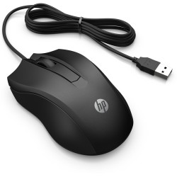 Buy HP 105 Wired Mouse - 105 - Ambidextrous, USB-A, 3 Buttons, 1600 DPI, Black in Cyprus, Nicosia, Limassol, Larnaka, Pafos