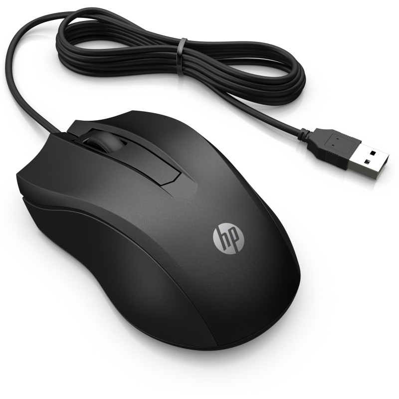 Buy HP 105 Wired Mouse - 105 - Ambidextrous, USB-A, 3 Buttons, 1600 DPI, Black in Cyprus, Nicosia, Limassol, Larnaka, Pafos